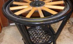THIS MODEL T 30" WHEEL TABLE IS VERY UNIQUE THE WHEEL HAS BEEN REBUILT WITH NEW SPOKES, THE TABLE MEASURES APPROX. 21" X&nbsp; 27" HAS A EAGLE IN THE CENTER FOR MORE INFORMATION CALL 541/296-1533