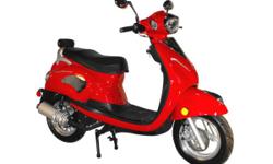 MOTOFINO 125CC STREET SCOOTER RED WITH CHROME ACCENTS RETRO STYLE MF125QT-2-RED
Our Price: $1099.99
List Price: $1,739.99 (Save: 37%)
Other Color Options Available- See Listing
12 Month/6K Mile Warranty
Free professional setup a $200 value
The sturdy