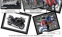 Triple Threat works on ALL Makes & Models for your Motorcycle Collision Repair
From the Smallest Dents to your Wildest Graphics Designs
*Stop By & See What We Have To Offer*
Contact us today for a free estimate!
(979) 260-2222