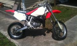 1999 Honda CR-80 2-stroke Bone stock except Big Bore Kit Very well kept up. Starts first or second crank every time. Asking $1000, negotiable. Call or text anytime for more info. My name is Nick and my number is --. Will include: A pair of size 10 boots