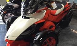 New 2015 Can-Am Spyder ST-S Special Series SE5 in Can-Am Red and Pearl White, stock #M1461
RETAIL PRICE WAS $22,949.00
JIM POTTS MOTOR GROUP EXCLUSIVE SALE PRICE NOW ONLY $14996
As LOW as $184 per month with $3000 down for 84 months, plus taxes and fees