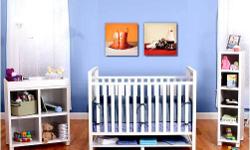 Baby Cabana Baby's Room in White features a stylish wood design on all pieces. The cabana crib includes a large bottom shelf for additional storage, which is particularly great in tight living spaces. The cabana features a 3-position mattress support