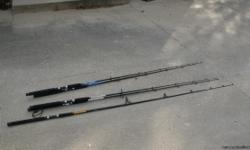 New&nbsp;Berkley Fusion Catfish/Big Game Fishing Rods, Plus one Ocean Reef heavy rod.$20 each.