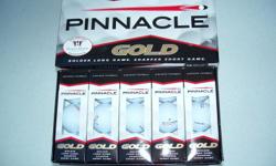 &nbsp;
All brand new, in boxes. There are 2 boxes of Pinnacle Gold - 15 balls per box, 1 sleeve of 3 Pinnacle Gold balls, 1 sleeve of 3 Wilson Ultra balls and 1 box of 6 Callaway Black Hex Tour balls. The Callaway by itself is a $24.00 value. There is a