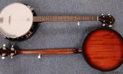 New left-handed 5-string G chord banjo. Valued at $468. Price is negotiable.
Â·&nbsp;&nbsp;&nbsp;&nbsp; Beautiful Mahogany Resonator
Â·&nbsp;&nbsp;&nbsp;&nbsp;&nbsp;&nbsp;&nbsp; 3 Ply Maple Rim
Â·&nbsp;&nbsp;&nbsp;&nbsp;&nbsp;&nbsp;&nbsp; Geared 5th Peg