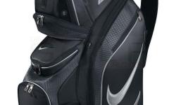 Brand New/Never Used: Nike M9 Cart Bag Black/Silver/Graphite
9.5-inch oval top
Individual, 14-way full-length divider system
Dual function Easy Access cart strap locking system with integrated easy grip handles
9 forward facing functional pockets (7