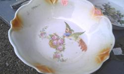 I HAVE NUMEROUS HAND PAINTED BOWLS MOST OF WHICH ARE GERMANY. I WILL BE OFFERING THESE BOWLS AT A VERY LOW &7.50 EACH AND THE PLATES AT $6 EACH. THERE ARE A LOT MORE ITEMS THAN WHAT I HAVE PICTURED. I HAVE HAD AN UNEXPECTED CRISIS ARISE YESTERDAY SO WILL