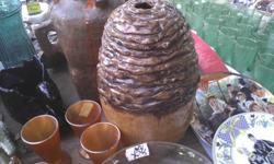 AN UNFORSEEN FAMILY CRISIS OCCURRED. SO I AM IN NEED OF SELLING EVERYTHING THAT I CAN AS SOON AS POSSIBLE. I HAVE APPROX. 7-8 PIECES OF THIS UNUSUAL ONE OF A KIND STUDIO AND GROTESQUE POTTERY. SEVERAL OF THE PIECES ARE VERY LARGE INCLUDING A JUG, BEEHIVE,