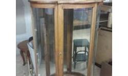 Oak Curio Cabinet w/3 glass shelves Call 501-772-0720
