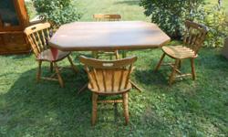 I HAVE A OAK TABLE WITH LEAF AND 4 CHAIR'S.IM ASKING $100.00 FOR IT.CALL 561-776-2000.