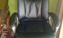 Like new black leather office chair. Paid $180+. Best offer.
