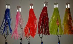 brand new custom lures $15 urigged $20 rigged each can ship st pete fl &nbsp;727 470 8183 catchs all pelagics