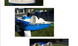 WATERWHEEL PADDLE BOAT 5 MAN WITH ELECTRIC MOTER AND CANVAS TOP 209 334-0915 ACAMPO CA LIKE NEW USED 4 OR 5 TIMES