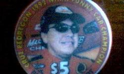 This chip is the 1992 NHRA funny car champion of Cruz Pedregon. excenlent condition.