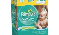 Pampers SoftCare Baby Fresh Wipes clean gently like a baby?s washcloth. They are made with pure water, and also contain a touch of vitamin E, and a pleasant baby powder scent. SoftCare baby wipes are hypoallergenic and contain thousands of soft cleansing