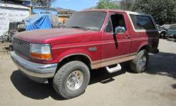 &nbsp;
The parts you need... here.
&nbsp;
Like Us on Face Book
Parting Out: 1994 Ford Bronco
We are dismantling this 1994 Ford Bronco
5.0 engine 4 wheel drive automatic transmission
Inventory REF #740
Visit Our New Inventory of Vehicles
or
Take a look at