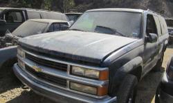 &nbsp;
Find the Parts you need here.
&nbsp;
Parting Out: '95 Chevrolet Suburban
We are parting out a '95 Chevrolet Suburban
7.4 engine 4 wheel drive automatic transmission manual shift transfer case
Inventory REF #744
Automobile's current state may not be