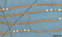Attractive, Gold-Plated Necklace with Costume Pearls
~ Unique Interwoven Design
52? Necklace Looks Best As Double-Strand!
IN GREAT CONDITION!