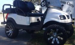 Pearl White Phantom
Among the classiest of carts is what this one is.
Pearl White Phantom Body
3 Inch A-Arm Lift
Custom 2-Tone Seats
Custom Tires and Wheels
Many more options...
Quality Custom Carts
1170 US HWY 90
Bay St Louis, MS
Carol...