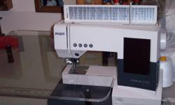 Move Easily From Sewing To Embroidery
A review of
Creative 2144 Sewing Machine from Pfaff
Pfaff?s top-of-the-line sewing machine, the Creative 2144 (MSRP $6,499) interlaces sewing and embroidery technology in a way that frees you to work in a more