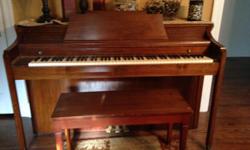 I have had this piano a couple of years now. I purchased it from a local Piano Guy that completelyrefurbished it. He has an amazing resume in the area.&nbsp; I have a chance to purchase something else and need to sell this to make room. Springfield, MO