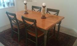 Must sell due to upcoming move! All wood dining table and (4) chairs originally purchased from Pier 1. Great condition! Asking $300 OBO. No delivery. Located near SR 7/441 & Glades in Boca Raton. Please contact Kristen via email link in this ad.