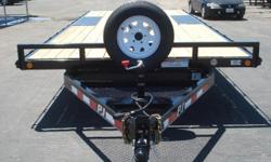 This Flat Deck PJ Trailer is 20Ft Long and 102 Inches Wide, it has a GVWR of 7,000 Lbs and 2 3,500 Lbs Axles. It comes with 15 Inch Radial Tires with a Customer Care Club Membership, Spare Tire, Mount and Rim, One Year Warranty, EZ Lube Hubs, A Breakaway