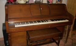 "Duo/Art" Player Piano with bench. Player portion works, some keys need some work. Selling with 20 player rolls and bench.
Additional rolls available for $5.00 each.
