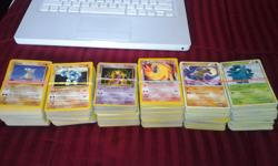 hi i am selling my pokemon cards i have about 45 holos and 1,000 commons
most of the commons are the old set and the holos are newer and older version cards
over 1,000 commons all for $30
cash only must pick up no trades... will send pics just let me know