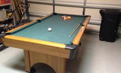 Pool Table 6' x 3' w/4 pool sticks, pool balls and table brush. call 954-558-7065