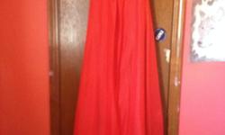 Red prom dress, size 6, comes with shoes size 81/2 askin 300.oo OBO only used once for prom, please ask for Gabby @ 405-664-3940