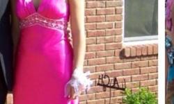 Size 8 prom dresses. One deep pink and one deep purple. Paid over $300 each. Worn once. Beautiful dresses.