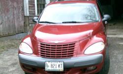 Red, car is in good shape, has power seats & windows, roofrack, sun roof, New tirs and winter tires, great on gas, the inside is clean