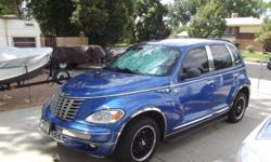 PT CRUISER FOR SALE,&nbsp; 2005,&nbsp; 80000 MILES.&nbsp; EXCELLENT CONDITION.&nbsp;&nbsp; BRONCO BLUE.&nbsp; HAVE WINTER TIRES AND ORIGINAL WHEELS,&nbsp; NEW SUMMER TIRES AND WHEELS, A HITCH, SPOILER AND HOOD SCOOP,&nbsp; CHROME ADD ONS,&nbsp; LED LIGHTS