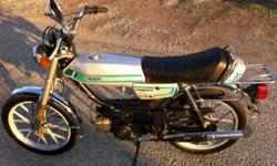 This is a very nice & rare 1979 Puch Magnum MK2 pedal moped for sale. Starts easy, runs great with a stock 2 hp e50 motor. Brakes, lights, speedometer, odometer all work excellent. Tires in very good condition, and inside of tank very clean. Trans fluid