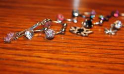 Surgical Steel + Sterling Silver Belly Jewelry
Great Quality
Barely Warn
Crystal
/Lotus/Cherries/Heart/Star & Many more