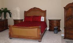 almost new queen bedroom set and matress. the matress and box spring alone was 1100.00. great christmas gift.