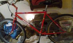 Bike is red, and in good shape. call (909) 921-7235