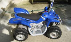 Used Yamaha Raptor. Includes Charger and Battery. 2 speeds 2.5 MPH and 5.0 MPH. Weight Limit at 110 pounds. Pick up only. Will not ship. New was $299.00 USed ones on Ebay go for about $219.00 Battery alone is valued at $75. Come and get it.