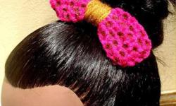 Crochet Hair bow, made with 100% wool yarn
Color:pink, gold, brown
Great to glamourize any hair style up or down.
Price does not include S&H.
To place order please visit our shop ycaf.etsy.com
