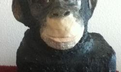Realistic Chimpanzee bust sculpture. If you liked the Planet of the Apes movie, you will just love this little guy!
*Hand sculpted
*Weighs approx. 3-4lbs
*Only $80 or make us an offer
Email me at the address above or call 1()- (Home phone so NO texts