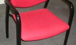 $25- red fabric with black arms and legs stacking chair 4/SC9166D, 9167DM 9168D, 9169D...Look at the other thousands of items we have and do http://www.liquidatedstuff.com