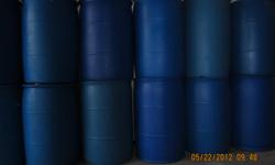 Refurbished 55 gallon industrial grade plastic drums. Great for rainwater collection, Plant containers and Trash.