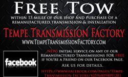 The Tempe Transmission Factory is a large scale Transmission Remanufacturing Facility located in Tempe, Arizona. We carry quality Remanufactured Automatic and Standard Manual Transmissions for most automobile makes and models. We carry the largest