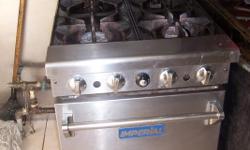 Imperial, 4 burner stove, natural gas, with oven. In very good shape 2ft wide x 2ft 8" deep.