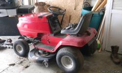 Older Sentar bt MTD riding lawn mower. 12.5 HP v-twin Briggs & Stratton. 38" cut. Needs electrical work and other minor work.