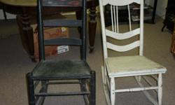 2 rocking chairs in need of some tender loving care make an offer both are low seating style