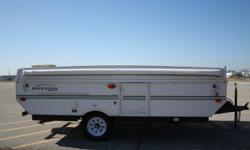 2004 Rockwood Freedom 2280 travel trailer. Base: 12(ft) Height: 6(ft) Width: 7(ft) Length: 22(ft) with beds extended. Weight: 2975(lb).1 queen and 1 full sized bed with heated matresses, dinette area that makes into bed as well a couch. Will sleep