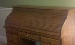 I have a beautiful Roll Top Desk for sale!
Solid wood with Antique Brass Hardware
7 Drawers - Great for Storage
6 mail slots inside and 1 long shelf in the middle
Another shelf on top that can also be used for
Computer monitor placement
Great Condition!