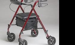 Medline Ultralight Rollator: This revolutionary Rollator offers many unique features: Weighs only 11 lbs. vs. 16 lbs. for traditional rollators. Seat height adjustable to accommodate people 4'10" to 6'2"Serves as a standard and a junior rollator. High end